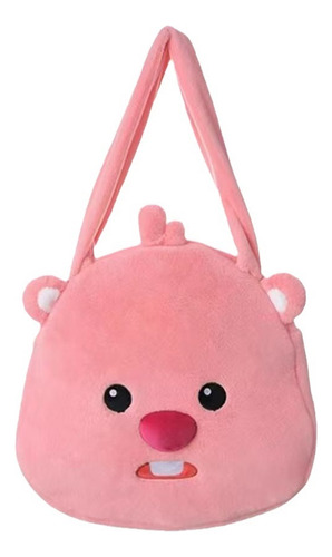 Lindo Bolso Bandolera De Felpa Loopy Con Castor Pequeño