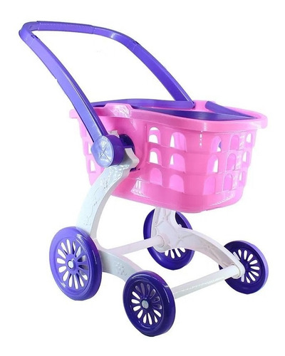 Imagem 2 de 3 de Brinquedo Infantil Carrinho Supermercado Compras 2 Em 1
