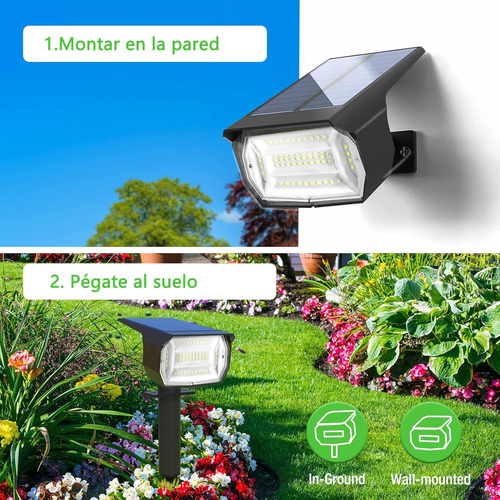 Focos Solares Para Paisaje, 48 Luces Led Iluminación Para