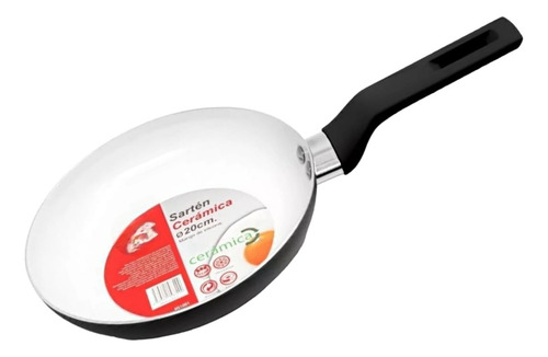 Sarten Cerámica 20 Cm Mango Silicona Color Sarten Cerámica 20cm - Negro