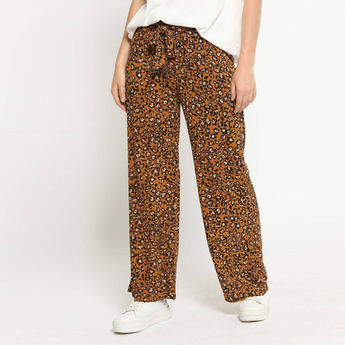 Pantalón Animal Print Mujer Cintura Elástica