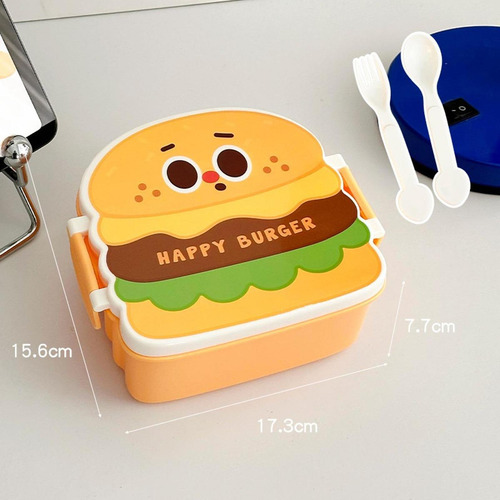 Lunch Box Bento Box Case De Almacenamiento De Hamburguesa