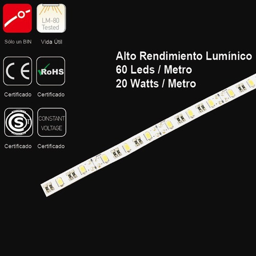 Imagen 2 de 6 de Cinta De Leds Rollo X 5 Metros 5730 Azul Alta Intensidad