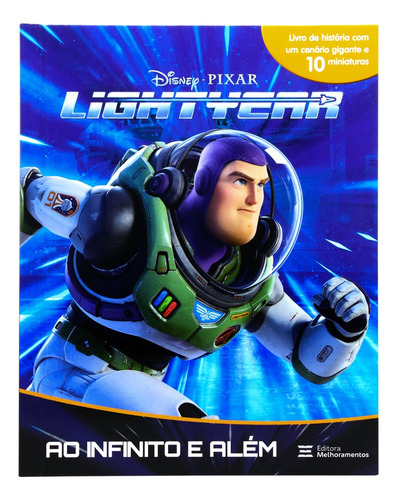 Livro - Lightyear: Ao Infinito E Além Com Ilustrações + Cenário Gigante + 10 Miniaturas De Personagens - Oficial Disney