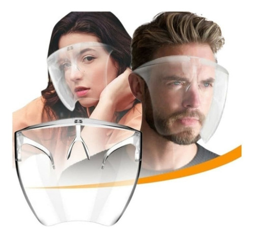 Careta Protector Facial Soporte Marco Lentes Reutilizable Color Trasparente