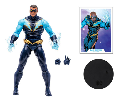 Sm Mcfarlane Figura 7 Black Lightning (gold Label)