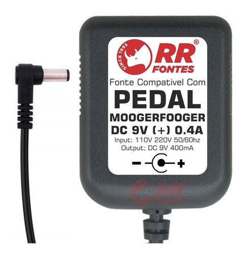 Fonte 9v 400ma Positivo Para Pedal Moog Mf-101 Moogerfooger