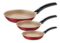 Comprar 3 Frigideiras Antiaderente Turim 16cm 20cm 24cm Tramontina