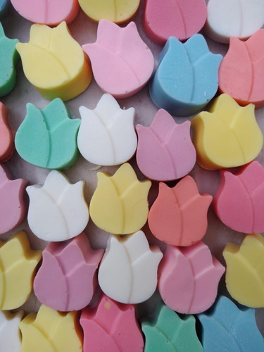 Jabones De Flores Tulipanes Para Souvenirs X 30 Unidades