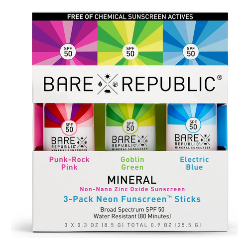 Bare Republic Neon Mineral Funscreen Sunscreen Spf 50 And Su