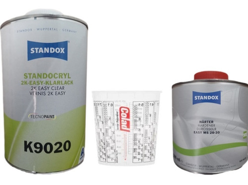 Kit Barniz 9020 Easy 2k 1.5 Lts Standox Con 1 Vaso De Regalo