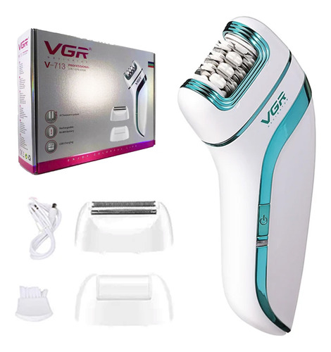 Depiladora Mujer Recargable Vgr V-713 Cara Cuerpo Callo 3en1