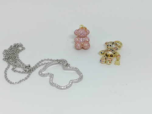 Collar Y 2 Dijes Teddy Bear