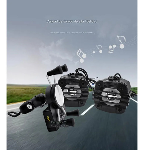 Audio Bluetooth Impermeable Para Moto Fm Mp3 Anti-