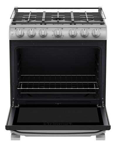 Estufa De Piso 76 Cm Plata Mercury Mabe - Em7657cfis0