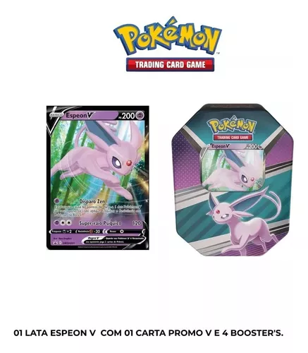 Pokémon Lata Heróis Espeon V Copag Cartas Colecionáveis