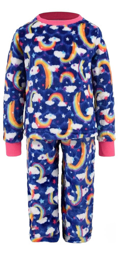 Pijama Para Niña, Pijama Tela Polar Arcoiris 