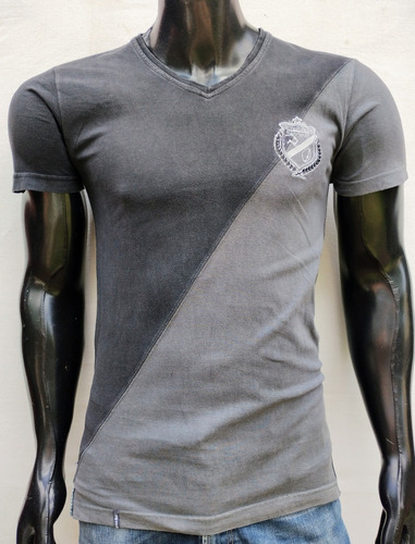 Remera Rever Pass Talle S Negra Y Gris 