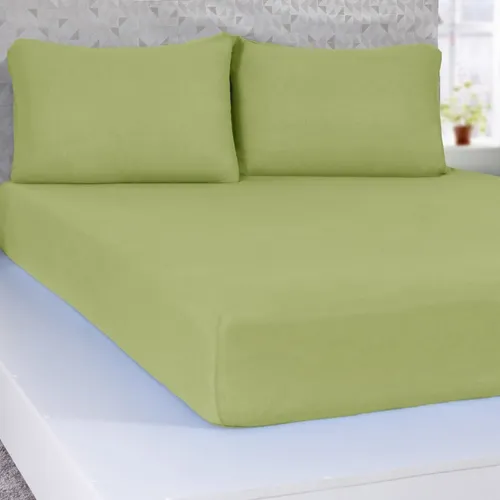 comprar Lençol Avulso Casal Padrão Hotel Malha Verde 100% Algodão