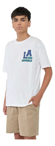 Polera Niño Teen Core Blanco Corona