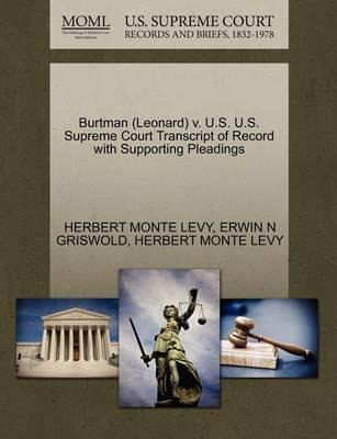 Libro Burtman (leonard) V. U.s. U.s. Supreme Court Transc...