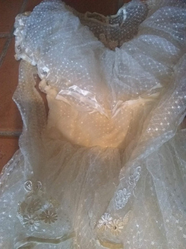 Precioso Vestido De Novia O De 15 Blanco Encaje. Perfecto!