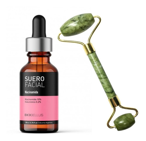 Serum Biboellus Niacinamida + Rodillo Jade Doble Duga D540