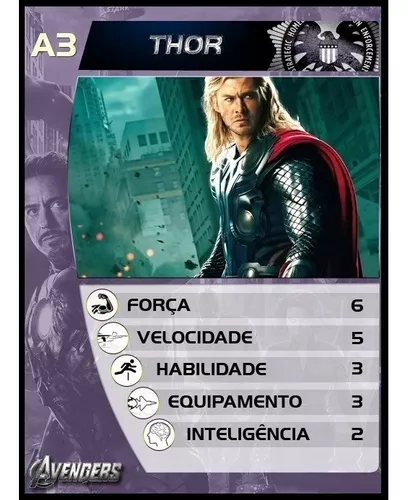 Jogo de Cartas - Marvel - Os Vingadores - Rank - 2 Jogadores ou