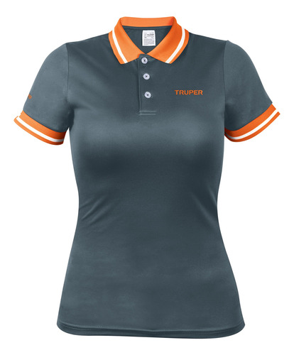 Playera Polo Performance Gris, Para Dama, Talla G 61088