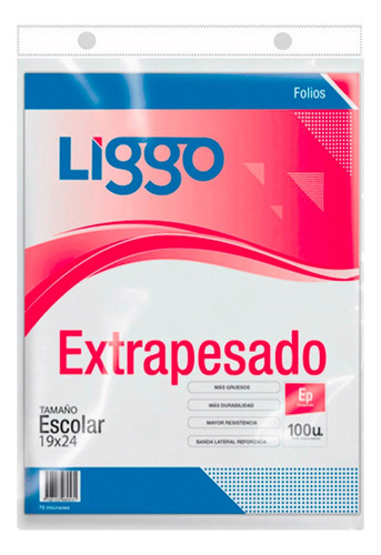 Folio Escolar Nº3 Liggo X 10 Extra Pesado