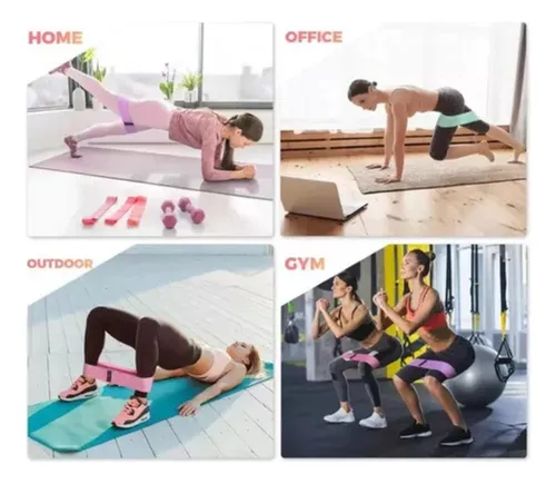 Banda Elástica De Tela Para Ejercicios Resistencia Gym Azul - Xl