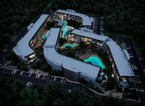 Estudio De Lujo En Venta En Playacar, 4 Albercas, Area Para