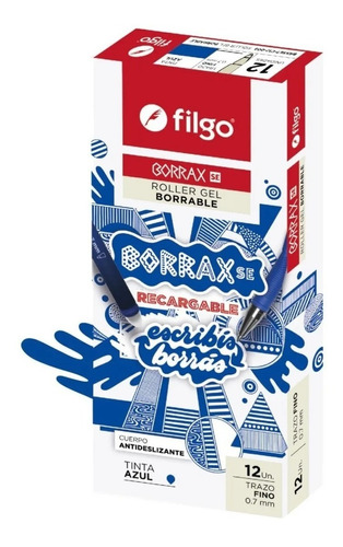 Boligrafo Filgo Frixion Gel Tinta Borrable 0.7 Mm X10 Oferta