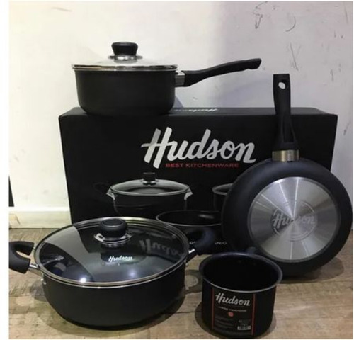 Batería De Cocina Con Jarro Hervidor Hudson Antiadherente