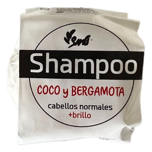 Shampoo Sólido Coco Y Bergamota Tratamiento Brillo 70g Samú