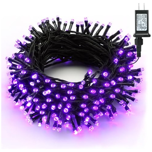 Luces Moradas De 78.74 Pies 240 Led De Halloween Conect...