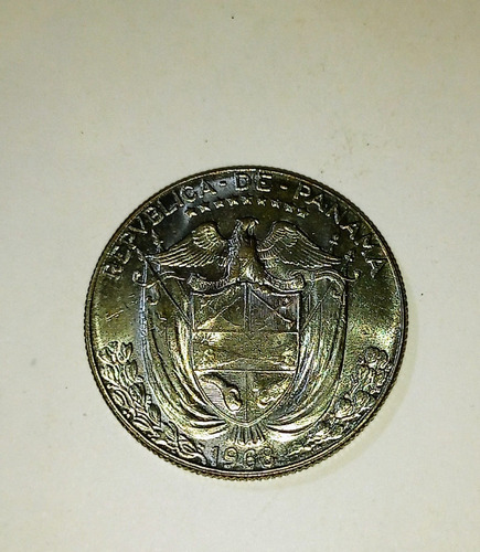 Moneda De Plata Panama 1/2 Balboa 1968 K15a Xf+