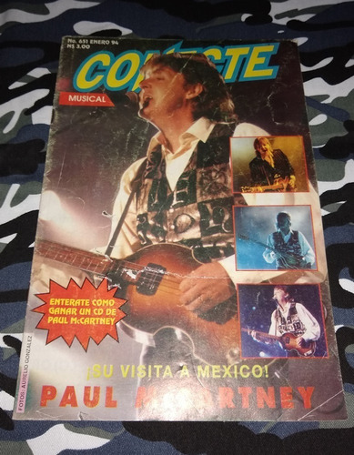Paul Mccartney En México Revista Conecte 651 Enero 1994