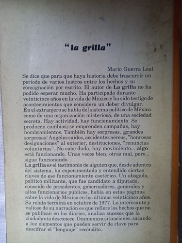 La Grilla Mario Guerra Leal (Usado)