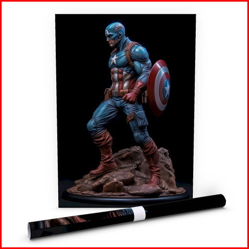 Poster Ai Estatua Capitán América - 40x60cm