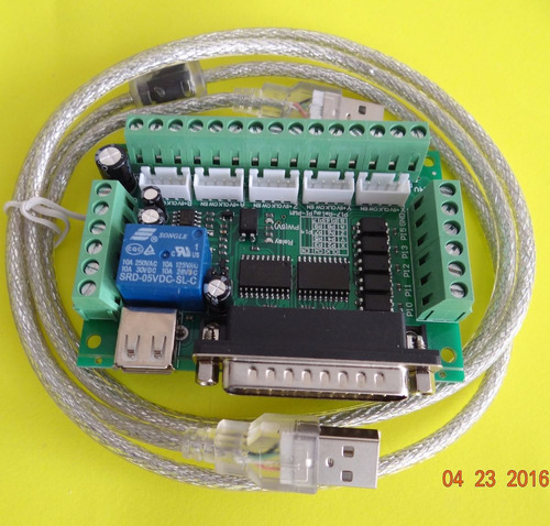 Cnc Router Breakout Board 5 Axis + Cable Lpt