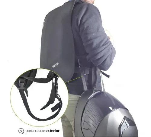 Mochila Porta Casco Impermeable Moto Kossok Thunder Storm