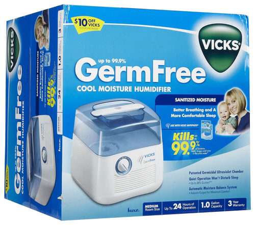 Humidificador Vicks Vapor Frio Germ Free Filtro Permanente