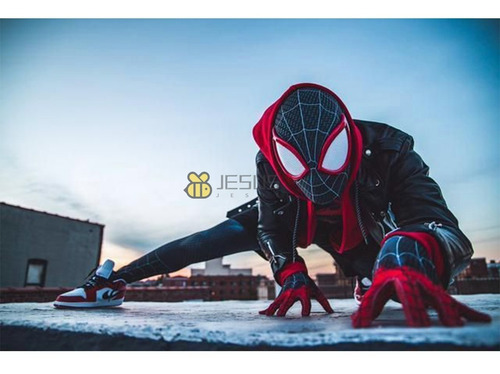Imagen 6 de 9 de Miles Morales De Disfraz De Superhéroe Spiderman Para Niños