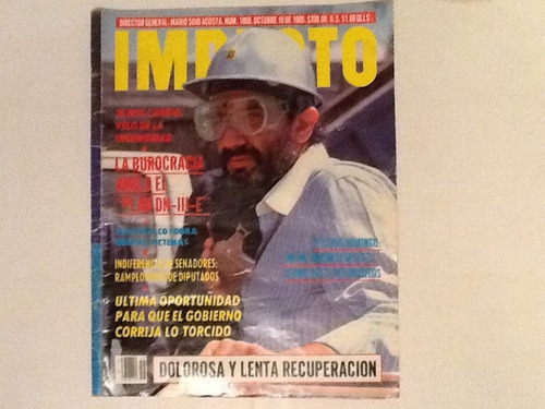 Revista Impacto Años 80s Terremoto Mexico Placido Domingo.