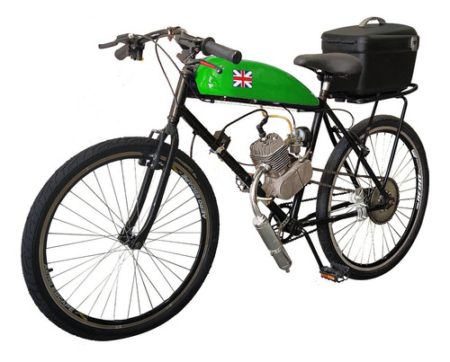 Bicicleta Motorizada Café Racer Sport Cargo Cor Verde Field