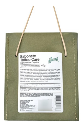 Sabonete Tattoo Care Argila Verde E Copaíba 40g