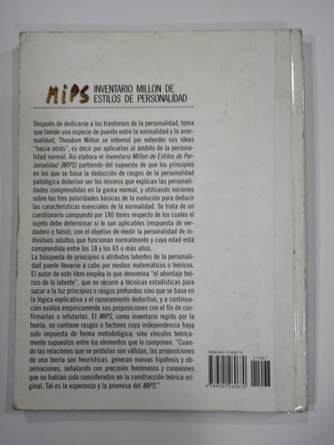 Mips: Inventario De Estilos De Personalidad - Millon (e10) (Usado)