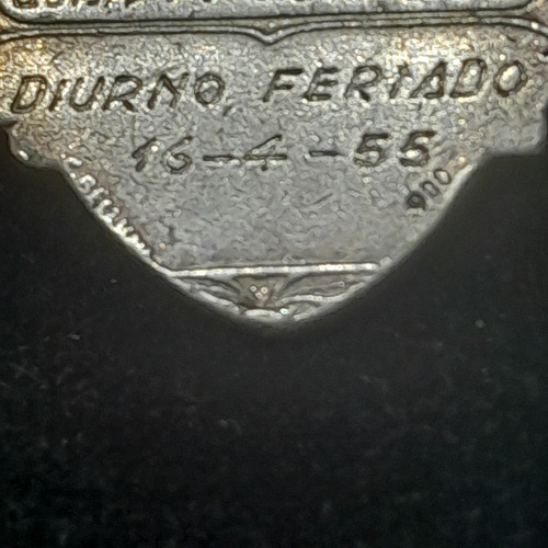 Medalla Antigua De Plata Club De Pescadores (Usado)
