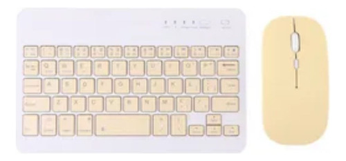 Teclado Sem Fio Laranja & Branco - Conectividade Bluetooth